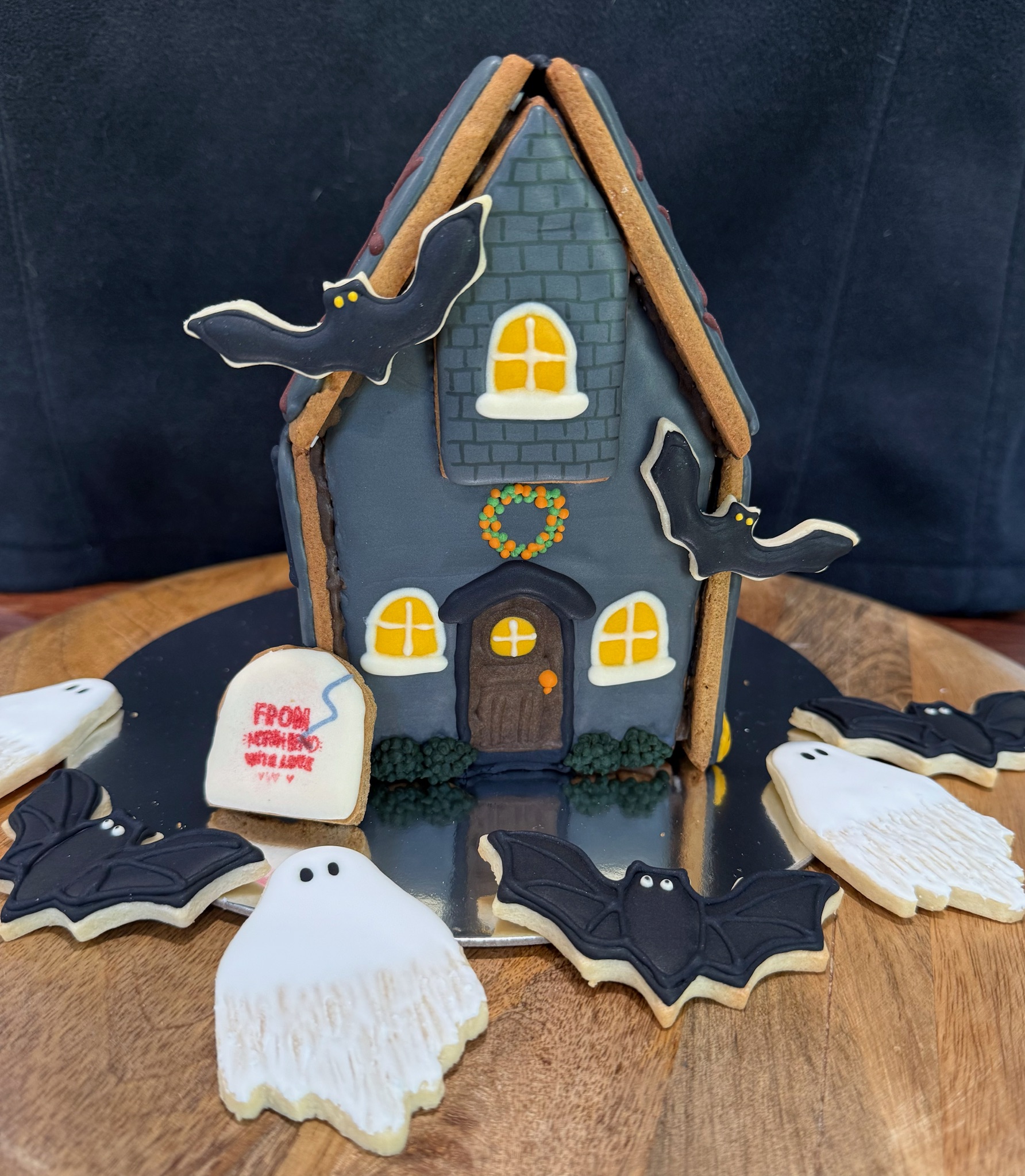 Halloween themed cookies with spooky designs