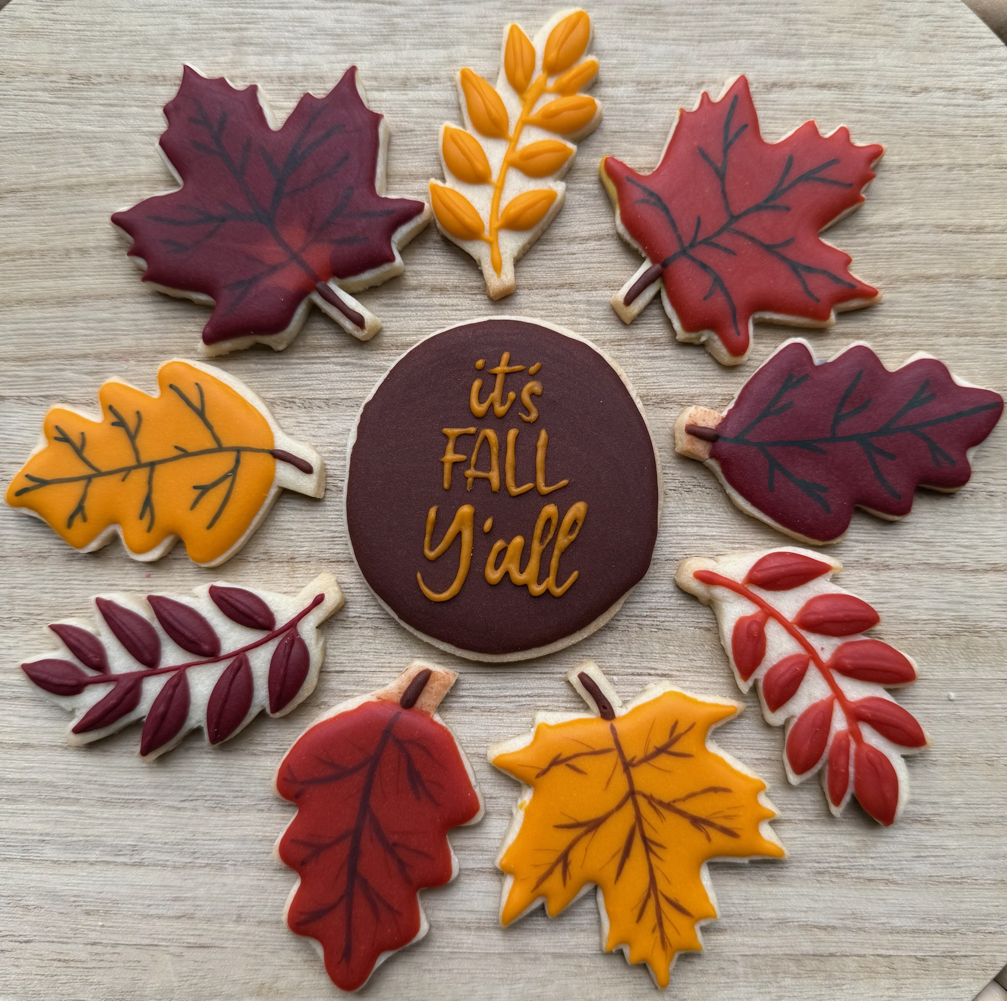 Decorative sugar cookies with intricate designs